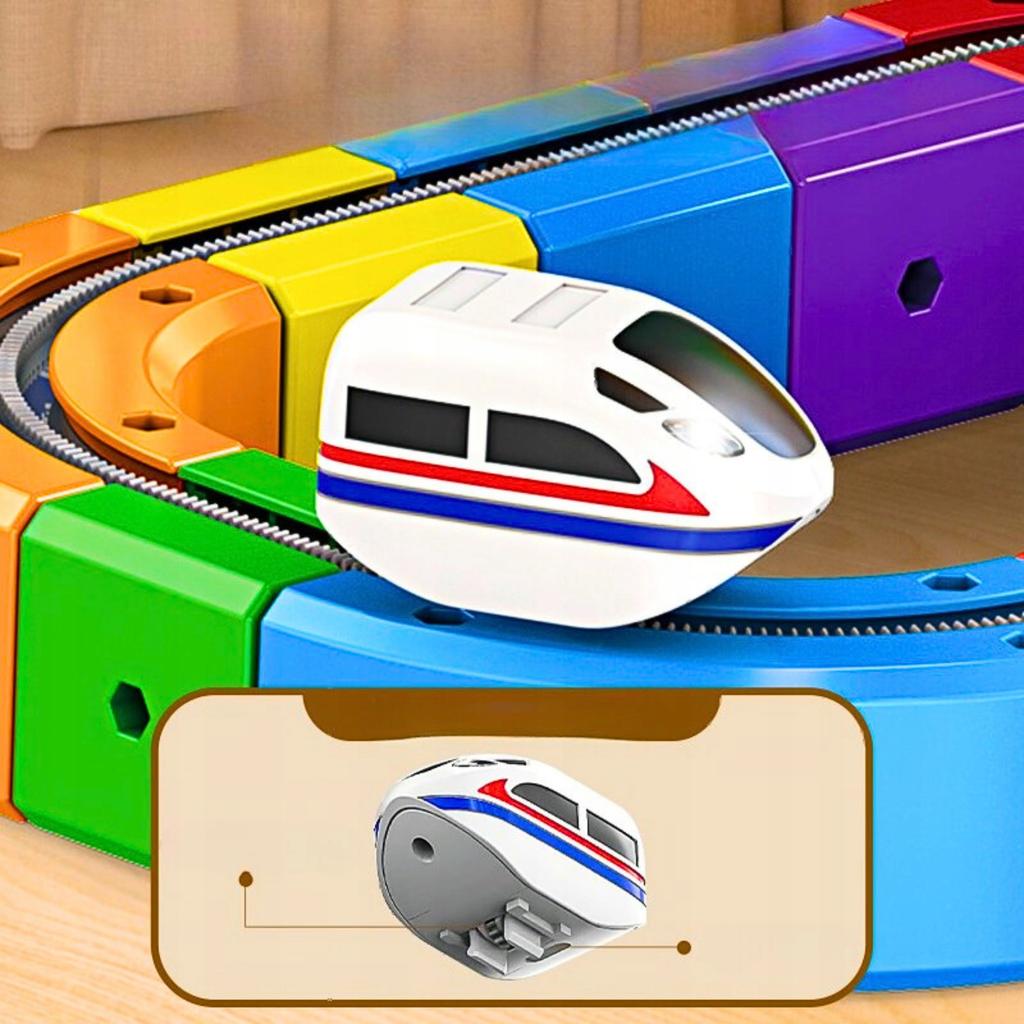 Klocki Magnetyczne Kolejka Elektryczna Tor Antygrawitacyjny Pociąg 123El.