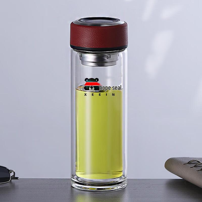Xi Yin XY-8832 Double-Wall Insulated Glass Tea Infuser Cup