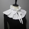 Women Victorians Ruffle Stand Up Neck Collar Vintage Renaissances False Collar Shawl Scarf Decorative Boleros Capelet