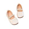 Pearl Girls Princess Shoes Soft Soled Kids Casual Flats Elegant Children Leather Shoes  Autumn