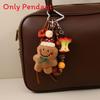 Christmas Gingerbread Man Plush Bag Charm With Christmas Tree Pattern For Holiday Decor And Gift