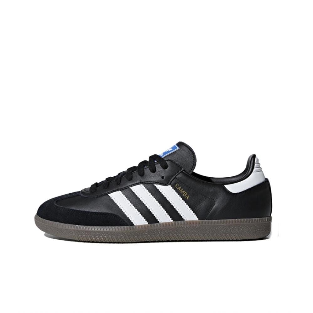 Adidas Originals SAMBA OG Abrasion Resistant Slip Resistant Low top Skateboard Shoes Unisex Black Silver B75807(TeamJ-)