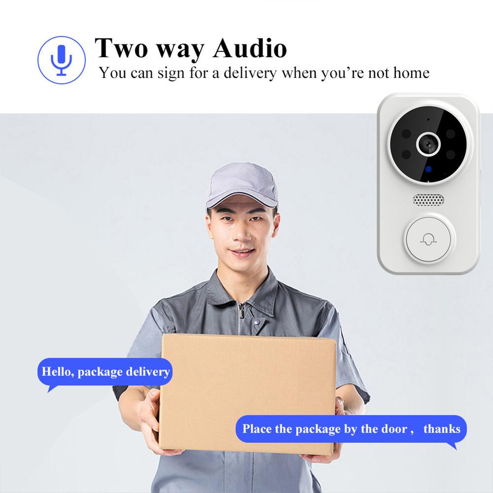 Wireless Video Doorbell Camera WiFi Smart Door Bell Smart Home Security Motion Detect Night Vision Two-Way Intercom Doorbell