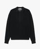 CUTZ Mesh Boucle Open Collar Pullover (Blue)