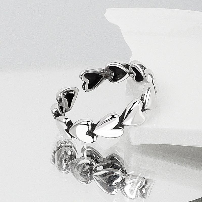 Fashionable Heart Crossed Index Ring For Women Simple And Personalized Trendy Knuckle Ring
