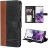 Case for Samsung Galaxy S20 Scratch Protection PU Leather - Brown-Black