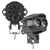Motorcycle LED Spotlight Yellow-White Light: Super Bright Auxiliary Mini Driving Headlight for Electric Vehicles.