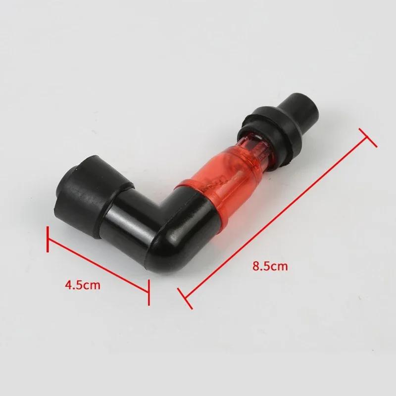 90 Degree Flashing Spark Plug Cap Flash Spark Plug Resistor for Motocross Motorcycle Flash Spark Plug Boot Caps Cover for Most
