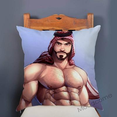 Super Sexy Hot Masculine Male Muscle Hairy Bear Man Cartoon Gay Art Soft Velvet Sofa Pillow Case Cozy Boyfriend Cushion Cover