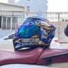 Motorcycle Helmet Full Helmet Can Be Equipped with Bluetooth Headset Men's Four-season Electric Bicycle Riding Helmet