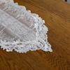 Bestickter Tüll-Tischläufer aus elfenbeinfarbener Spitze, Tischdekoration für Zuhause