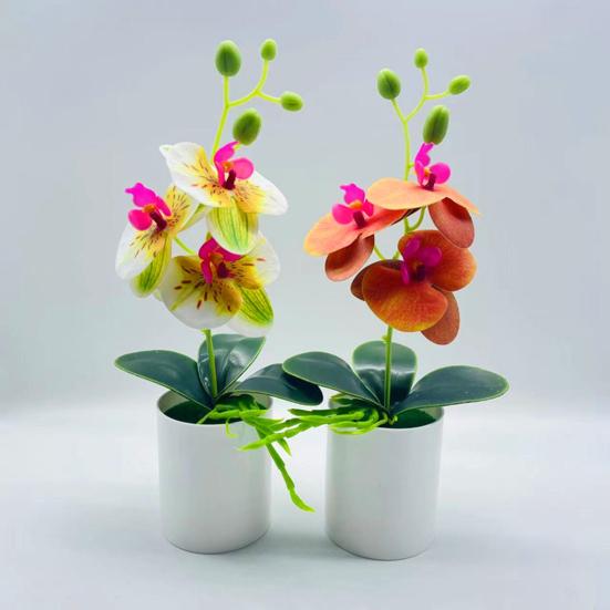 Fiore Artificiale Spathiphyllum In Plastica Di Simulazione – Lunghezza 44 Cm – Vivido E Fatto A Mano – Per Decorazione Casa, Ufficio, Interni Ed Esterni