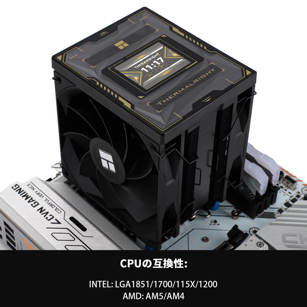 Thermalright Burst Assassin 120 Vision Black CPU Air 1500RPM Speed Desktop CPU 320x240 Resolution Power IPS LCD Intel PC Cooling Cooler, Cooler,