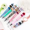 20Pcs/lot 20MM Pompom Beads Plush Fur Covered Ball Bead Charms Straight Hole Big Hole Spacer Beads For Handmade Jewelry Access