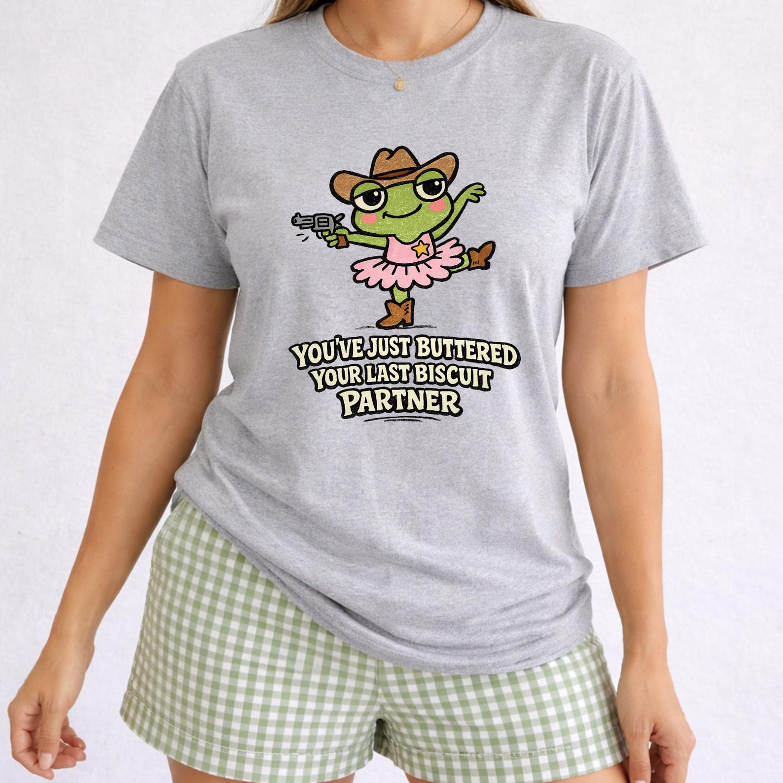 Funny Frog Cowboy Ballerina Shirt, Western Graphic Tee 3XL