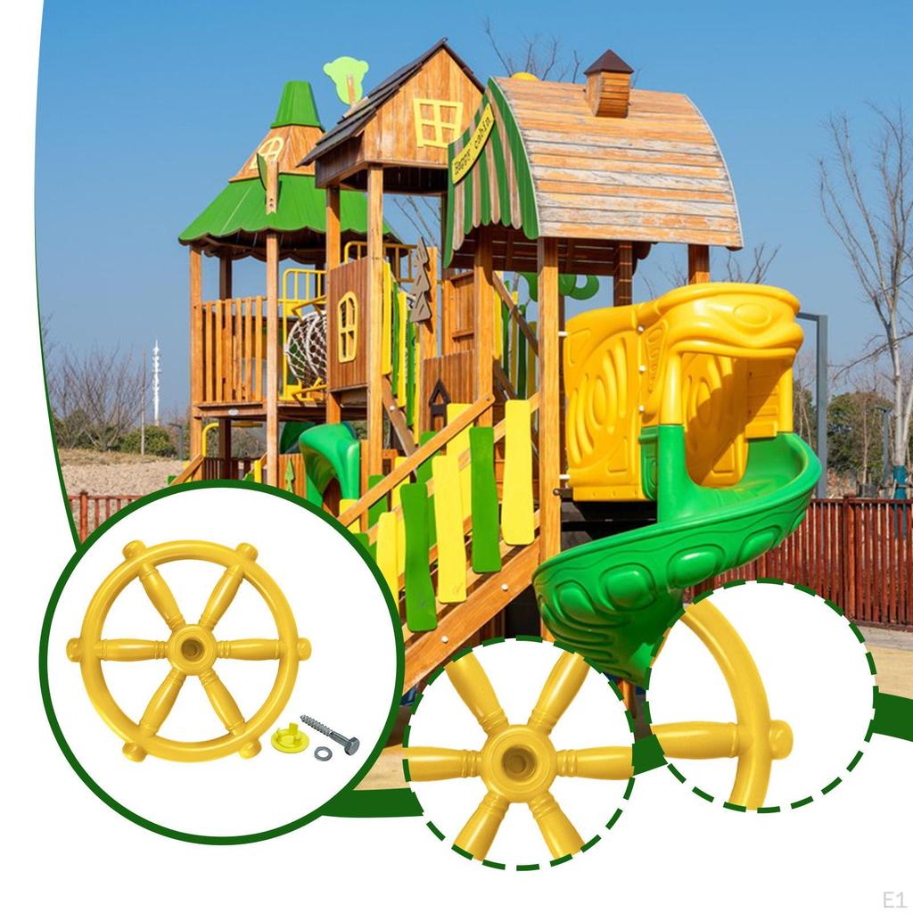 Pirate Ship Wheel Toy Gym Steering Playground Accessories for Tree House Play Outdoor