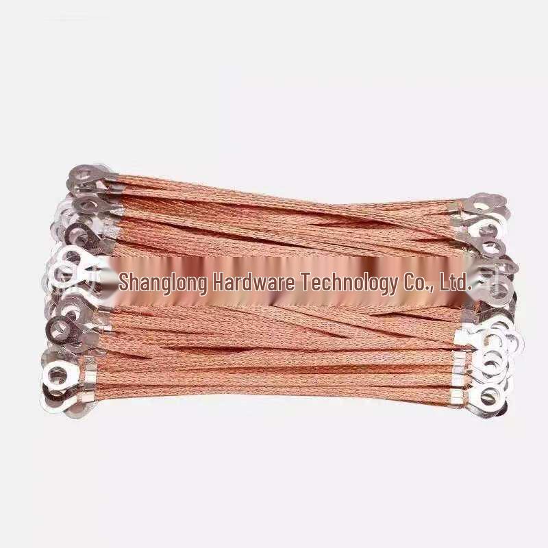 Anti-Static Copper-Clad Aluminum Grounding Wire, 6 Sq Mm, 300mm, Cross-Ground, Flange Connection