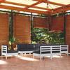 VidaXL Solid Pine Wood Garden Lounge Set 10 pcs with Cushions Patio Furniture Outdoor Furniture Garden Furniture 3096756