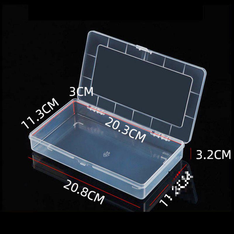 Transparent Rectangular Craft & Storage Box - Small Parts Organizer