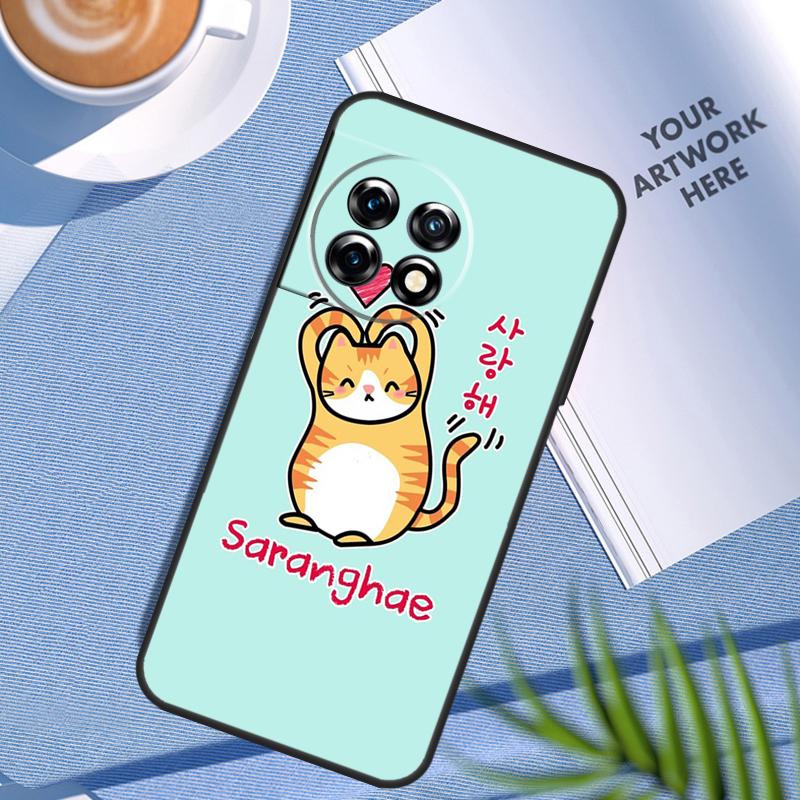 Cute Korean Saranghae I love you Case For OnePlus Nord 5 CE 4 3 2 Lite N20 N30 OnePlus 15 13 12 11 9 10 Pro 12R 13T 13R Cover