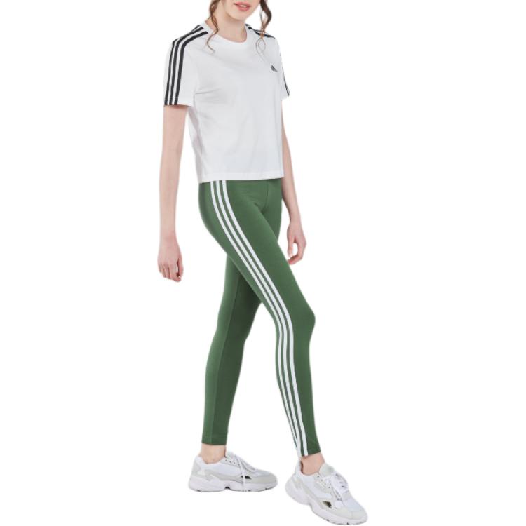 Adidas T Shirts Women's White Crew Neck Moderate Straight Fit GL0778
