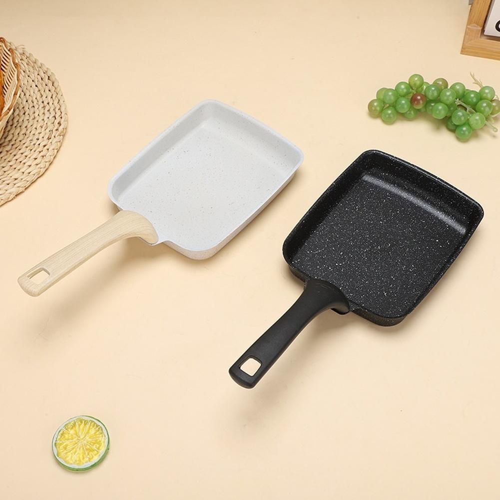 35x15cm Non-Stick Tamagoyaki Pan Granite Coated Rectangular For Frying Pan for All Stovetops Lightweight Design Black