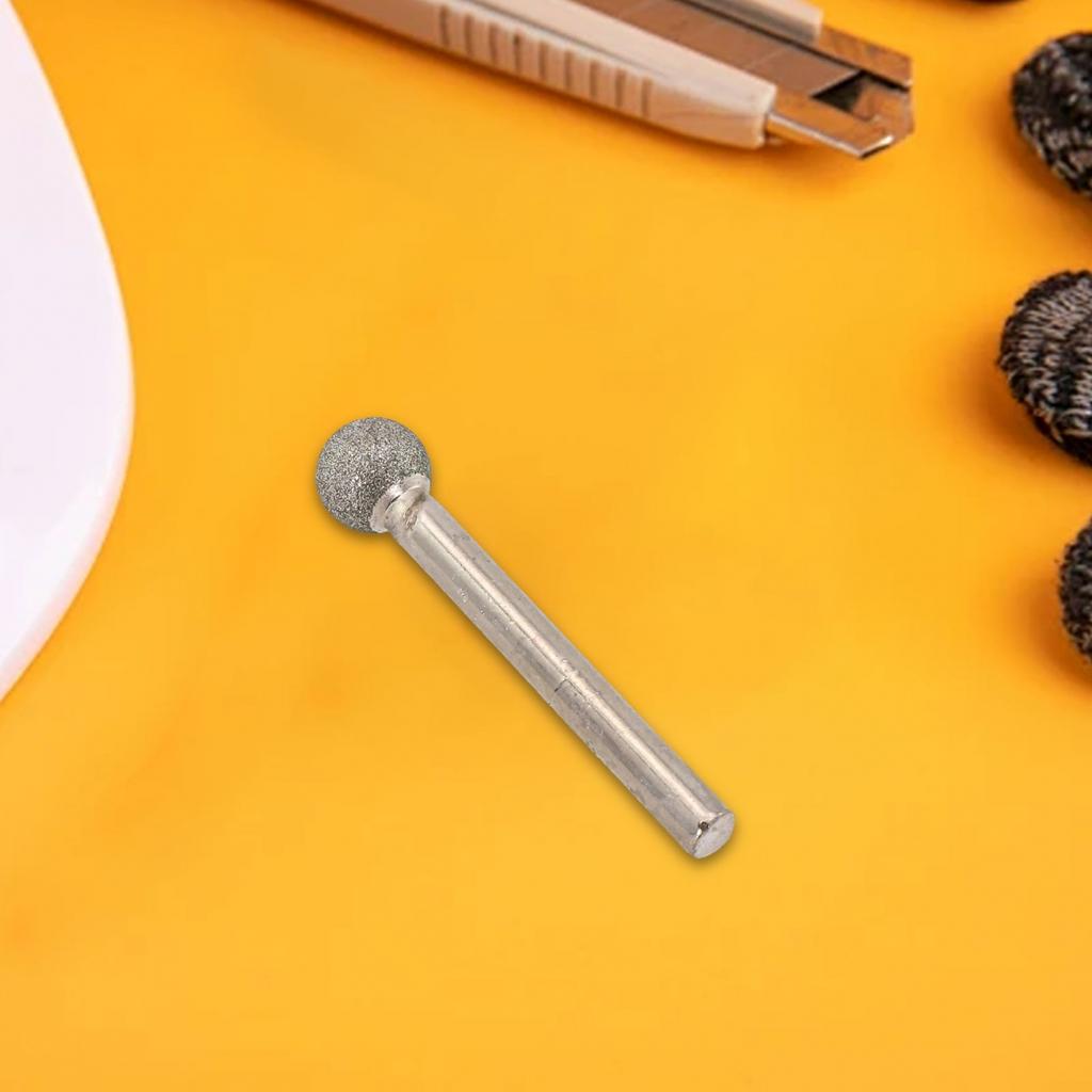 Bit versatil de șlefuit diamantat în formă de bilă rotundă, coadă de 6 mm pentru utilizare cu burghiu pentru piatră