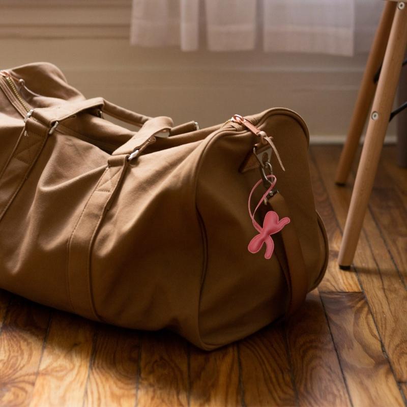 Leather Bowknot Keychain Purse Charm Fashionable Bag Accessories Bag Pendant PU Texture Suitable for Women Girls Present