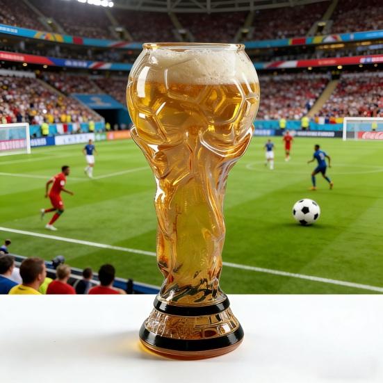 2 Pièces Verre à Bière Troisième de Football, Verre de Célébration de Football pour le Jour de Match, Capacité 500ml Vaisselle de Fête de Football pour Fêtes BBQ Bar Maison