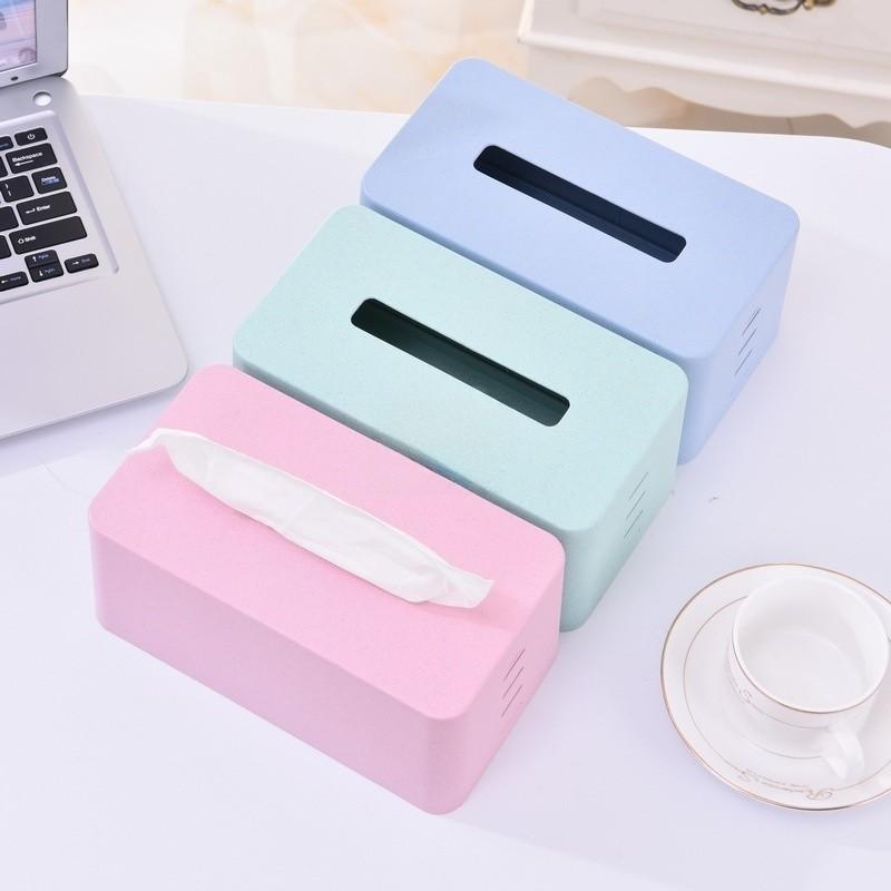 Material Degradable Macaron Color Step Stool Tissue Box For Car Home Bathroom Storage