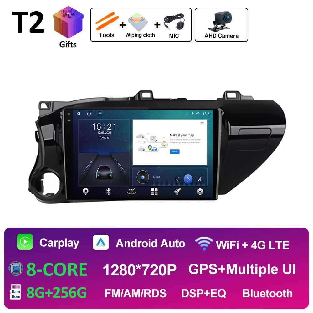 Intelligent System GPS Navigation For Toyota Hilux 2016 2017 2018 Car Multimedia Video Radio Player DSP Stereo QLED IPS Screen