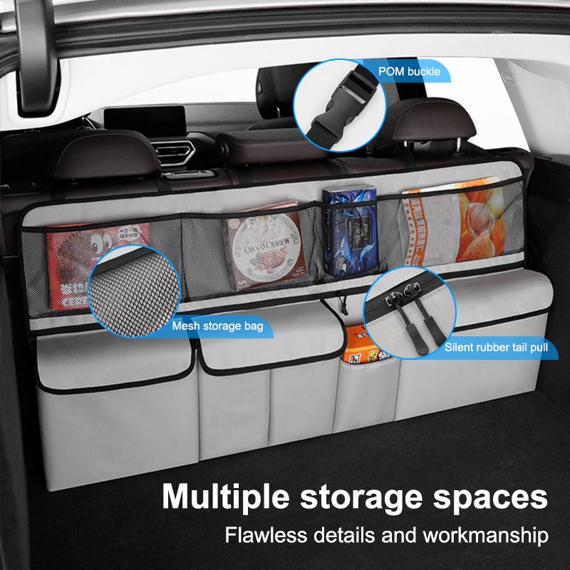 SEAMETAL Car Trunk Storage Bag Foldable Organizer Car Seat Back Hanging Storage Bag Tidy Box Vehicle Accessories