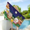 Peach and Goma Anime Beach Swimming Towel Soft Absorbent Washcloth Children's Gifts for Kids Travel Camping Gym