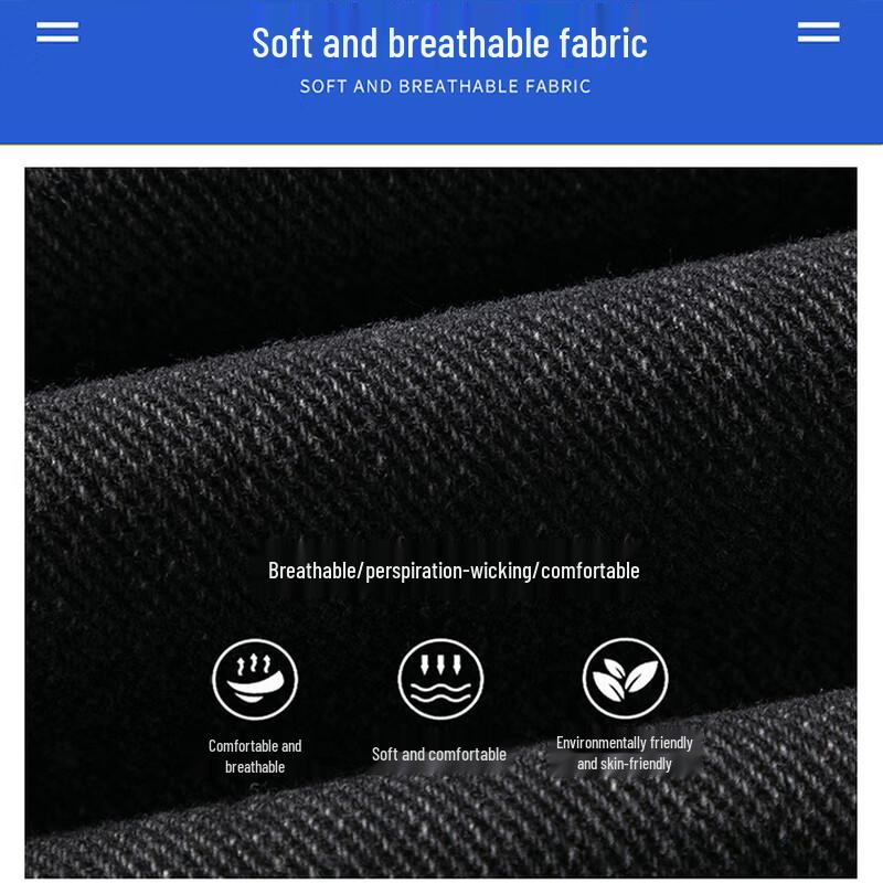 JEEP SPIRIT Men's American Retro Loose Wide-Leg Jeans