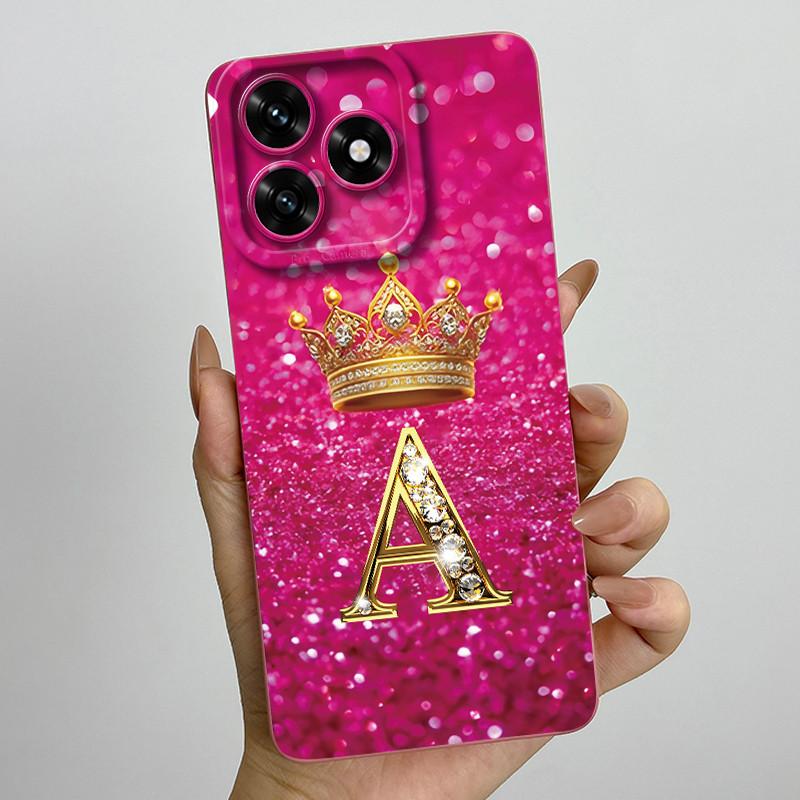 For Honor X5c Plus Case X 5 C Plus Coque Crown Letter Liquid Silicone Soft Back Cover For Honor Play 10A Phone Case 10 A Funda