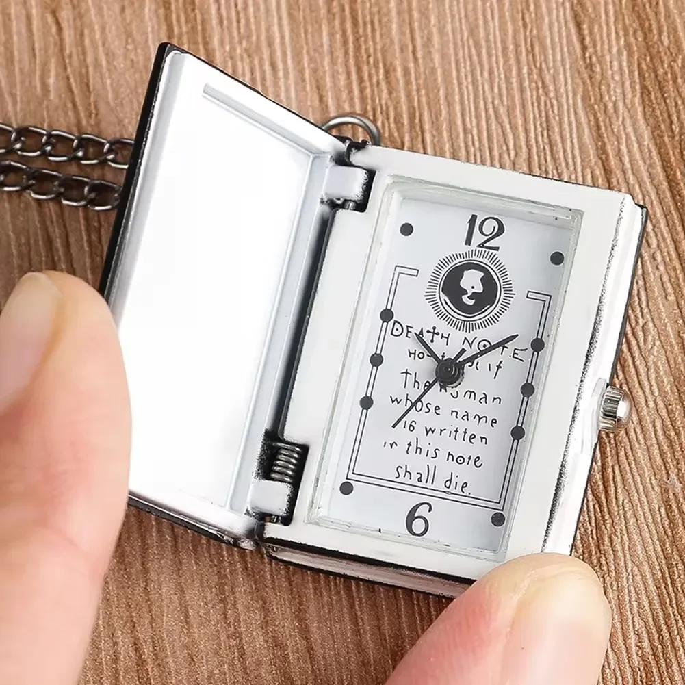 Antique Necklace Chain Clock Pendant Book Quartz Pocket Watch for Men Women Fashion Pendant Watch