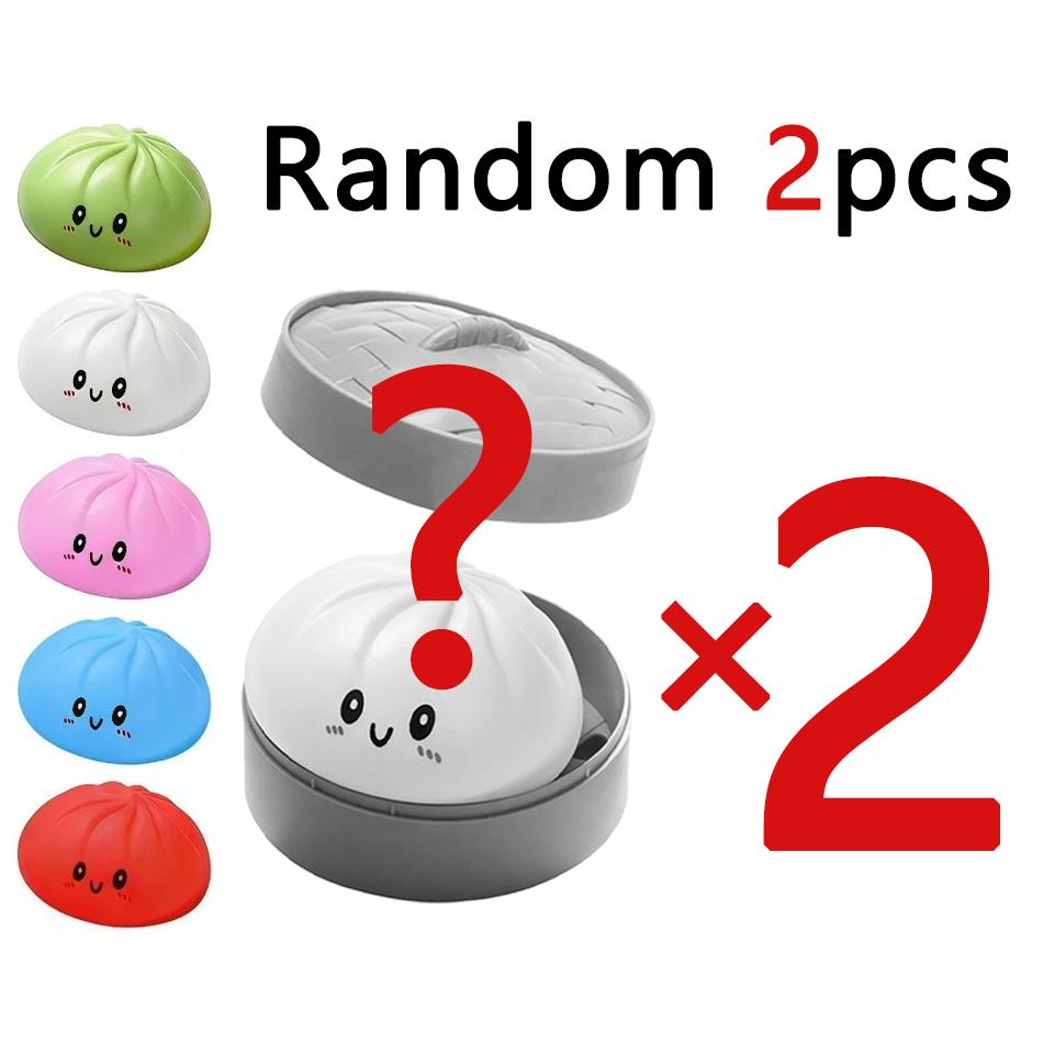 1-12Pcs Colorful Dumpling Slow Rebound Soft Pinch Decompression Kawaii Squeeze Office Desk Decor Home Office Desktop Ornaments