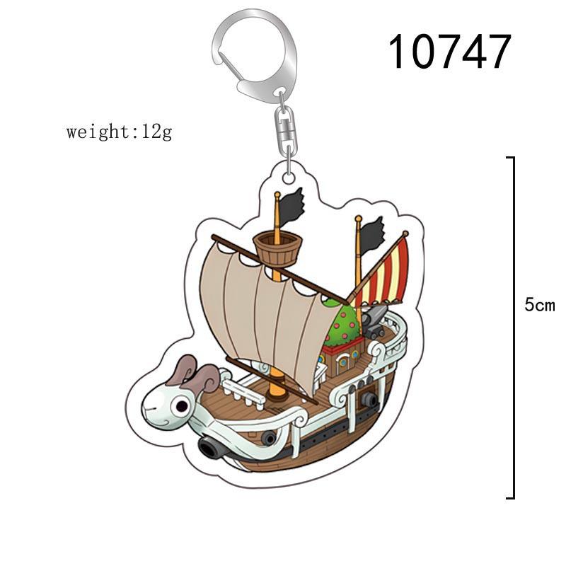 Acrylic Key Chain for One Piece Monkey D. Luffy Franky Trafalgar Law Bepo Nico Robin Acrylic Key Buckle Anime Peripheral Pendant