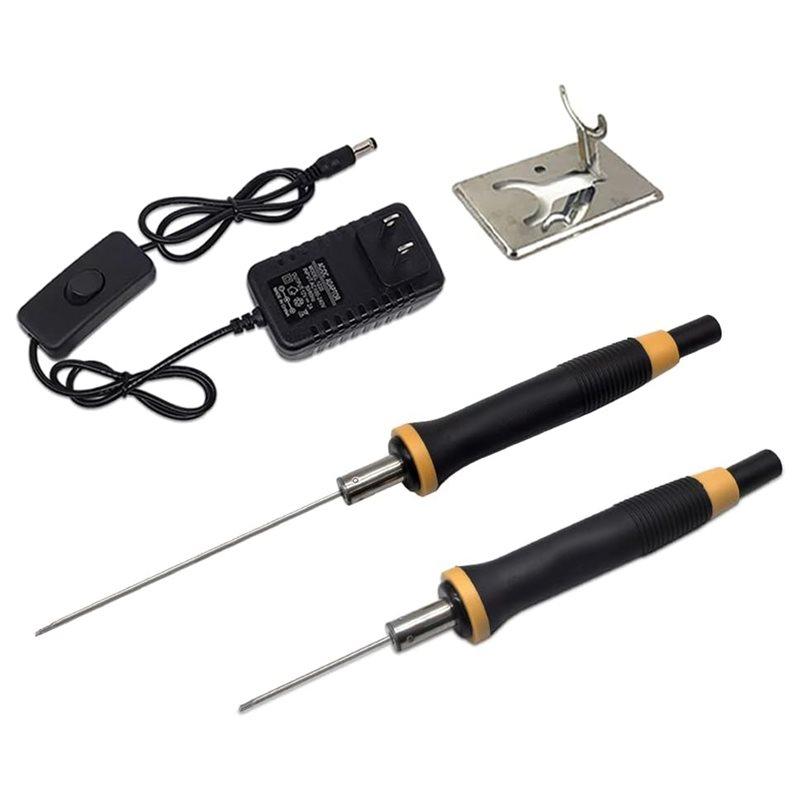 

ABMH-Foam Cutter Electric Styrofoam Cutting Pen 2 Needle Higher Temperature Hot Wire Tool Heat-Insulated Handle US Plug