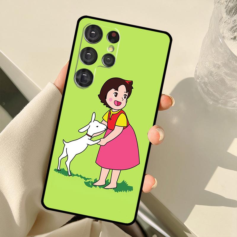 Capa de desenho animado Heidi para Samsung Galaxy S23 S22 Ultra S20 FE Note 20 Note 10 S8 S9 S10 Plus S21 Ultra