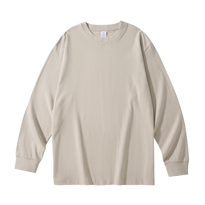 

ZIRUNKING, футболка с длинным рукавом из 100% хлопка для мужчин и женщин, однотонные весенние повседневные футболки, высококачественные мужские/женские топы, классическая одежда, футболки HUIPLONG XL