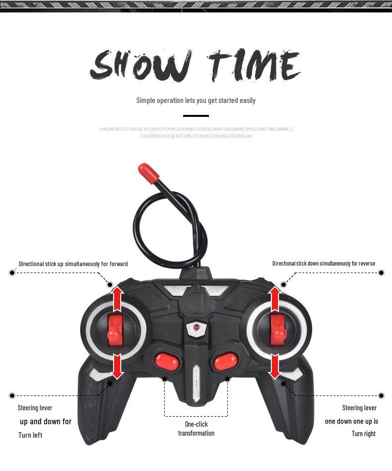 Mașină de curse RC Transformers reîncărcabilă: Jucărie cu telecomandă fără fir pentru copii