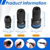3Pcs Impact Hex Converter for Screwdriver Bit 1/2 3/8 1/4 Inch Square Drive to 1/4-Inch Quick Release Hex Socket Wrench Adapter