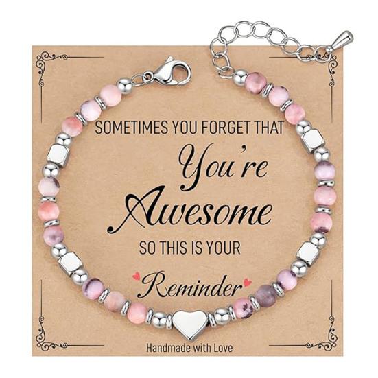 

Women Bracelet Natural Stone Beads Adjustable Length Non-fading Bracelet Wear-Resistant Comfortable Accessories A