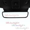 Hello Beautiful Rearview Mirror Decal Waterproof Rear View Mirror Decal Auto Sticker Hello Beautiful Sign Chic Car Decal
