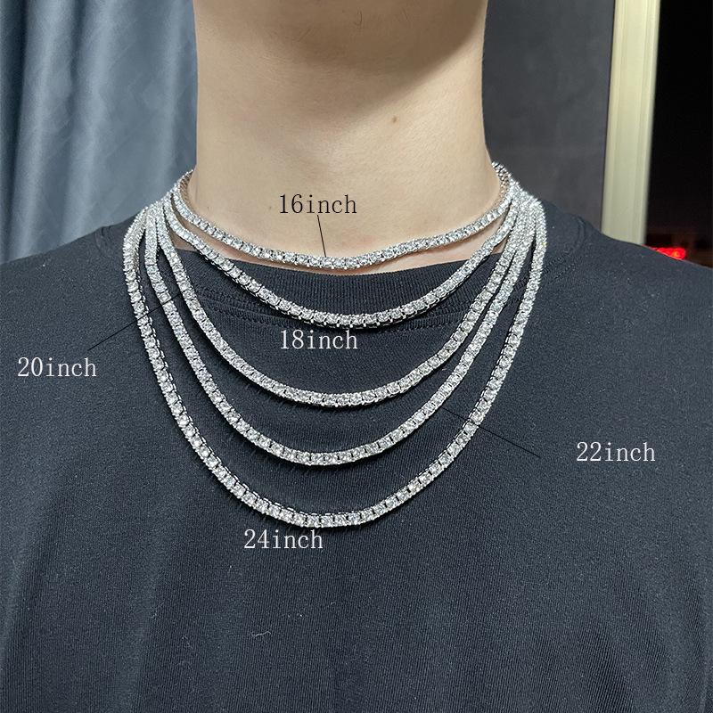 12mm Full Diamond Hip Hop Necklace: Men's Punk Retro Ins Style Exclusive