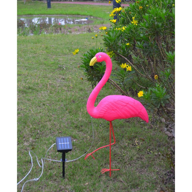 LED Solar Flamingo Stake Light Pathway Decorative Outdoor Lawn Yard Lamp