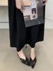 Fashion Slippers Women Summer Luxury Slides Square Heel Sliders Shoes Butterfly-Knot Cover Toe Designer Block Butterfly-knot Scandals