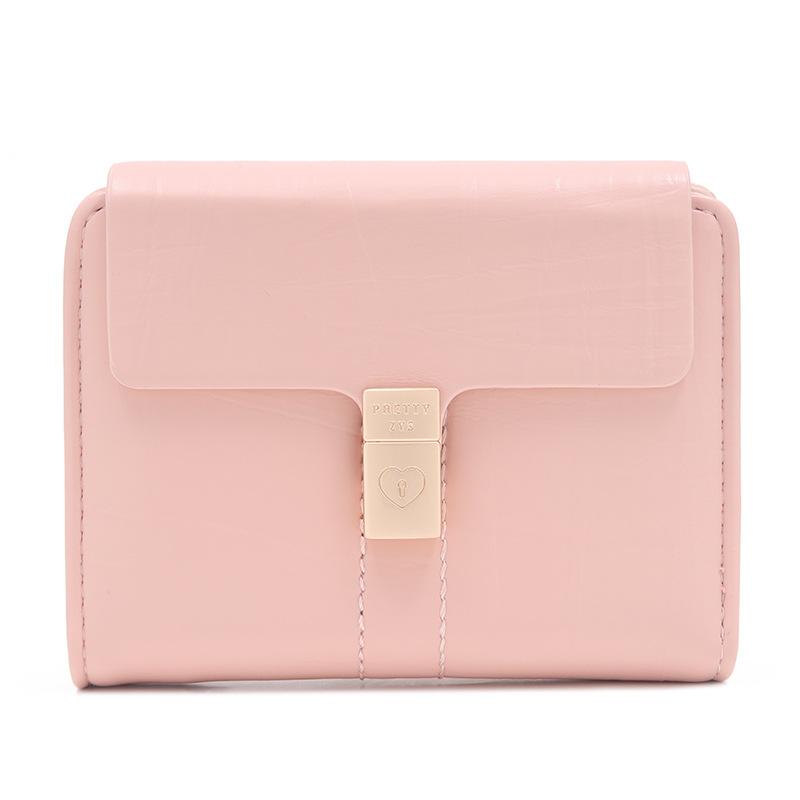 Wallet Women's PU Leather Simple and Versatile Folding Zipper Niche Zero Wallet