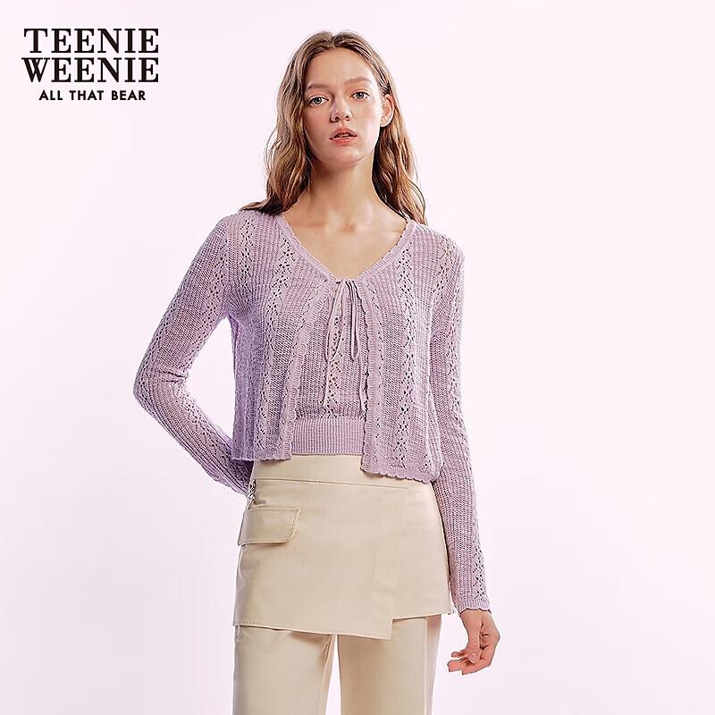 Teenie Weenie Women's Ballet Style Tie-Front Knit Cardigan